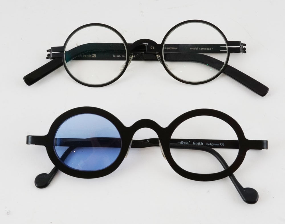 KEITH / IC! BERLIN -: Description française: KEITH / IC! BERLIN - Lot de 2 paires de lunettes (un verre manquant sur les lunettes Keith & lunettes de vue Ic! Berlin). Verres avec corrections. English Description: KEIT