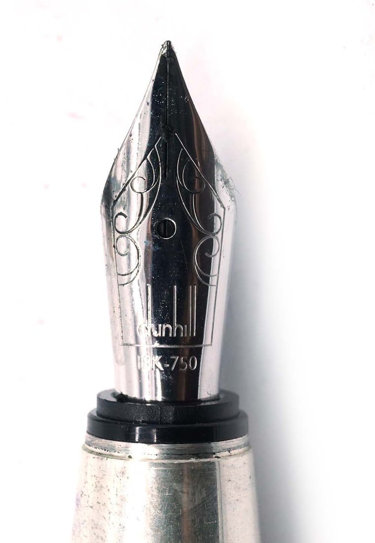 DUNHILL "BULLDOG STERLING SILVER" FOUNTAIN PEN - 2