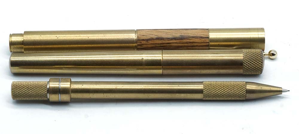 LOCLEN TEKNO 2 BRASS FOUNTAIN AND BALLPOINT PENS - 5