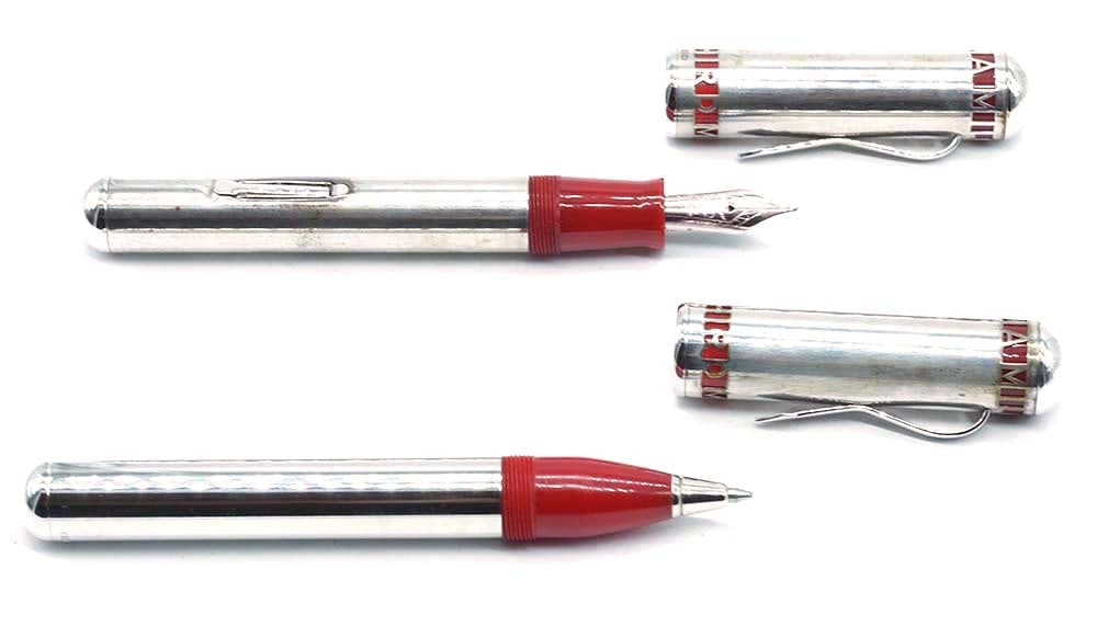 DELTA "MILLE MIGLIA": Description française: DELTA "MILLE MIGLIA" Ensemble d'un stylo à bille et d'un stylo à plume Delta "Mille Miglia", édition limitée 258/333 et 143/633, corps et capuchon en