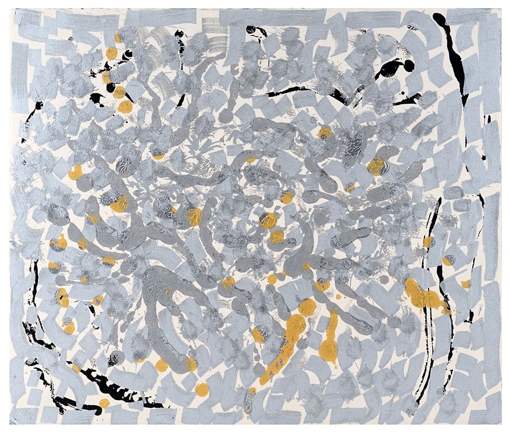 RIOPELLE, Jean-Paul (1923-2002): Description française: RIOPELLE, Jean-Paul (1923-2002) Sans titre, 1987 Acrylique sur papier marouflé sur toile Cette œuvre est inscrite au catalogue raisonné de Riopelle Provenanc
