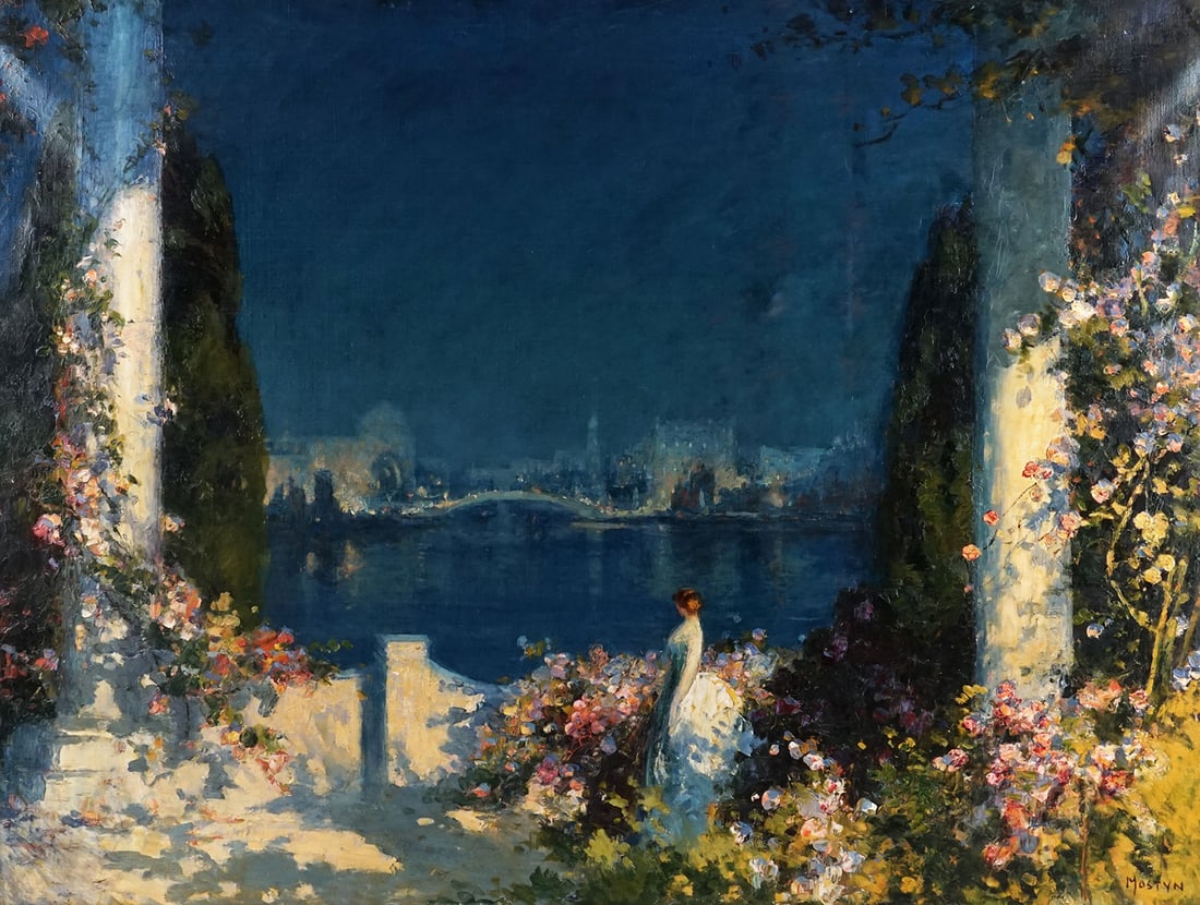 MOSTYN, Thomas Edwin (1864-1930): Description française: MOSTYN, Thomas Edwin (1864-1930) "Carnival" Huile sur toile Signée en bas a droite: Mostyn Titrée et contresignée au dos sur le châssis Provenance: The 