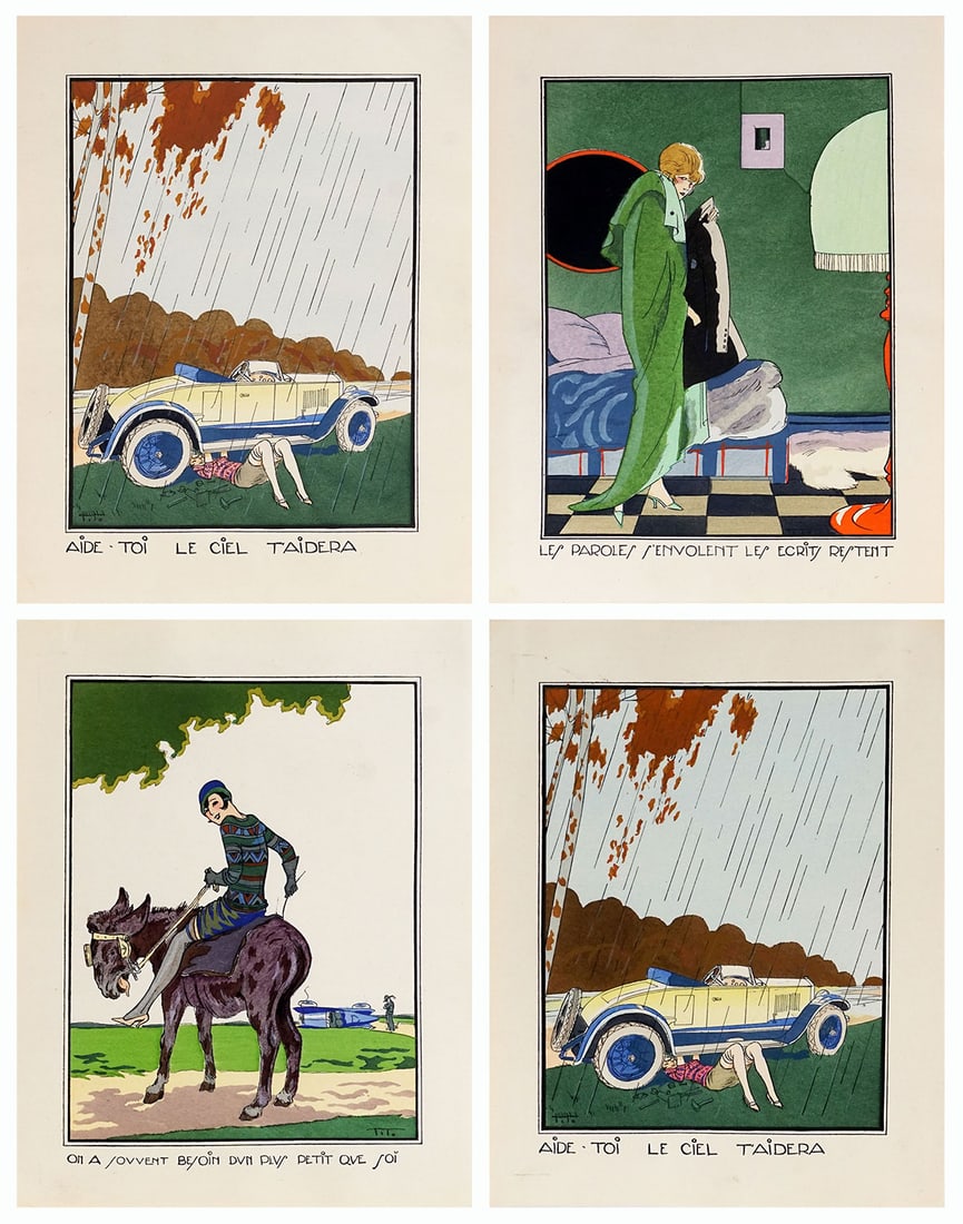 TITO (Exoristo SALMERÓN GARCÍA, dit) (1877-1925): Description française: TITO (Exoristo SALMERÓN GARCÍA, dit) (1877-1925) "Aide-toi et le ciel t'aidera" (X2) "On a souvent besoin d'un plus petit que soi" "Les paroles s'envolent, les