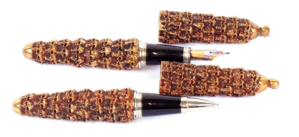 JEAN-PIERRE LÉPINE "SKULLS" FOUNTAIN AND BALLPOINT PENS (1 of 3)