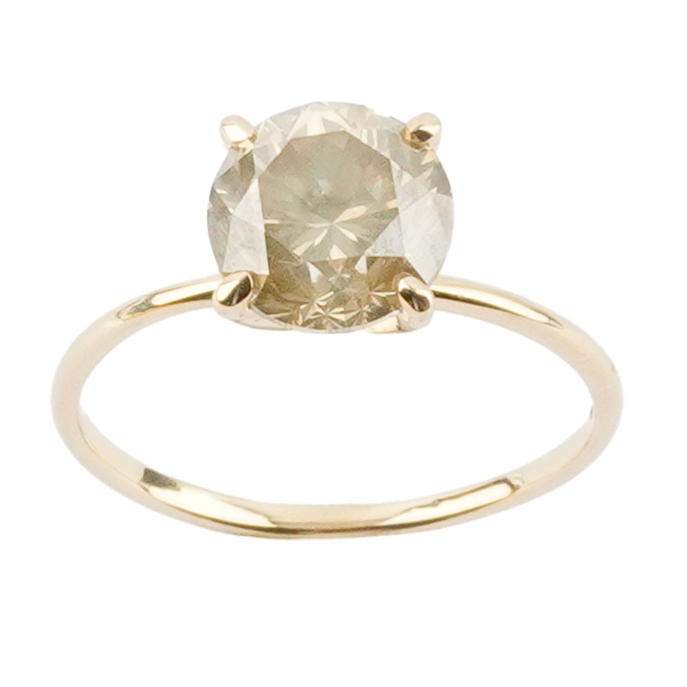 OR 14K DIAMANT 2.55ct DIAMANT SI2 / 14K GOLD, 2.55 ct SI2 DIAMOND: Description française: OR 14K DIAMANT 2.55ct SI1 FBY / 14K GOLD, 2.55 ct DIAMOND SI1 FBY Bague en or jaune 14K sertie d'un diamant naturel taille rond brillant pesant approximativement 2.55ct ,