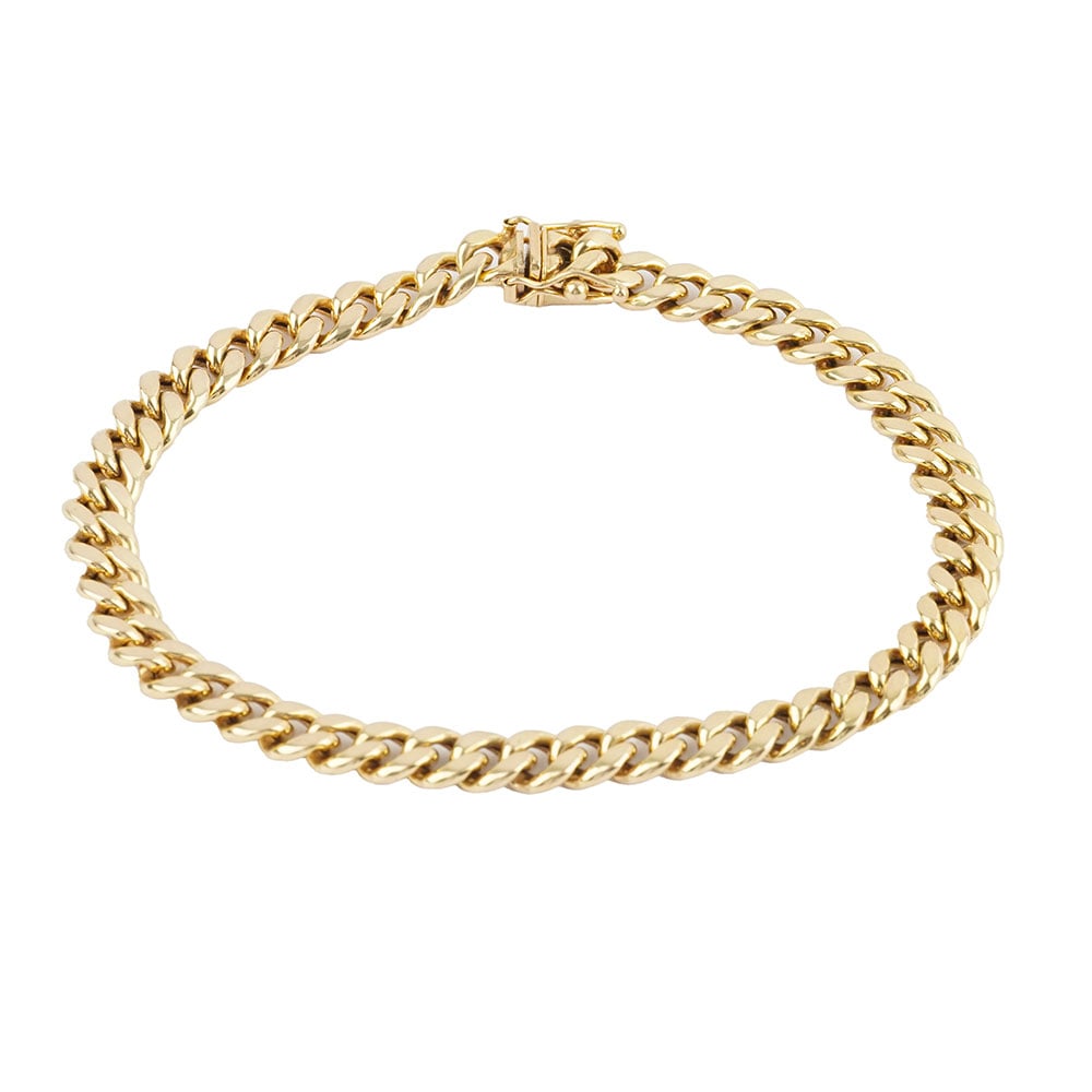 OR 10K / 10K GOLD: Description française: OR 10K / 10K GOLD Bracelet en or jaune 10K à maille gourmette. Poids brut : 9.2 g Longueur: 20.5 cm - 8.25" Largeur: 6.0 mm - 0.25" English Description: 10K GOLD 10K