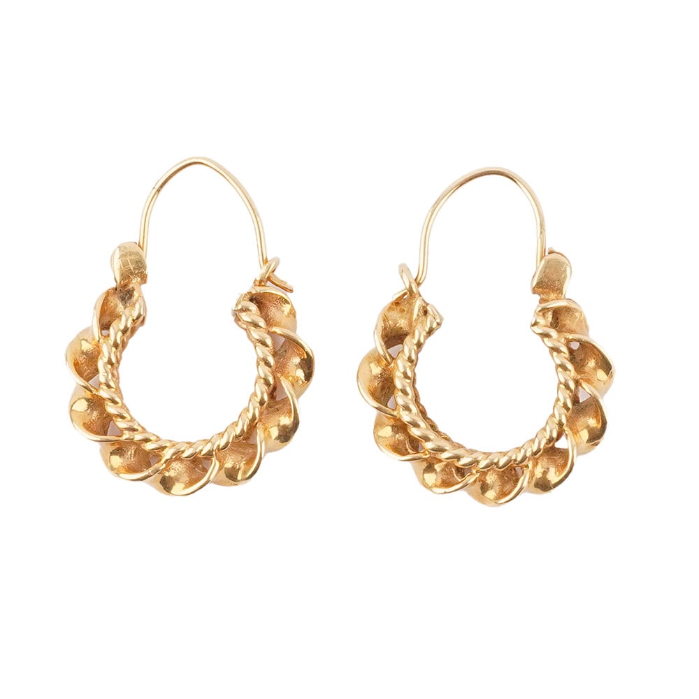OR 14K / 14K GOLD: Description française: OR 14K / 14K GOLD Boucles d'oreilles en jaune 14K. Poids brut: 2.7 g English Description: 14K GOLD 14K yellow earrings. Gross weight: 2.7 g