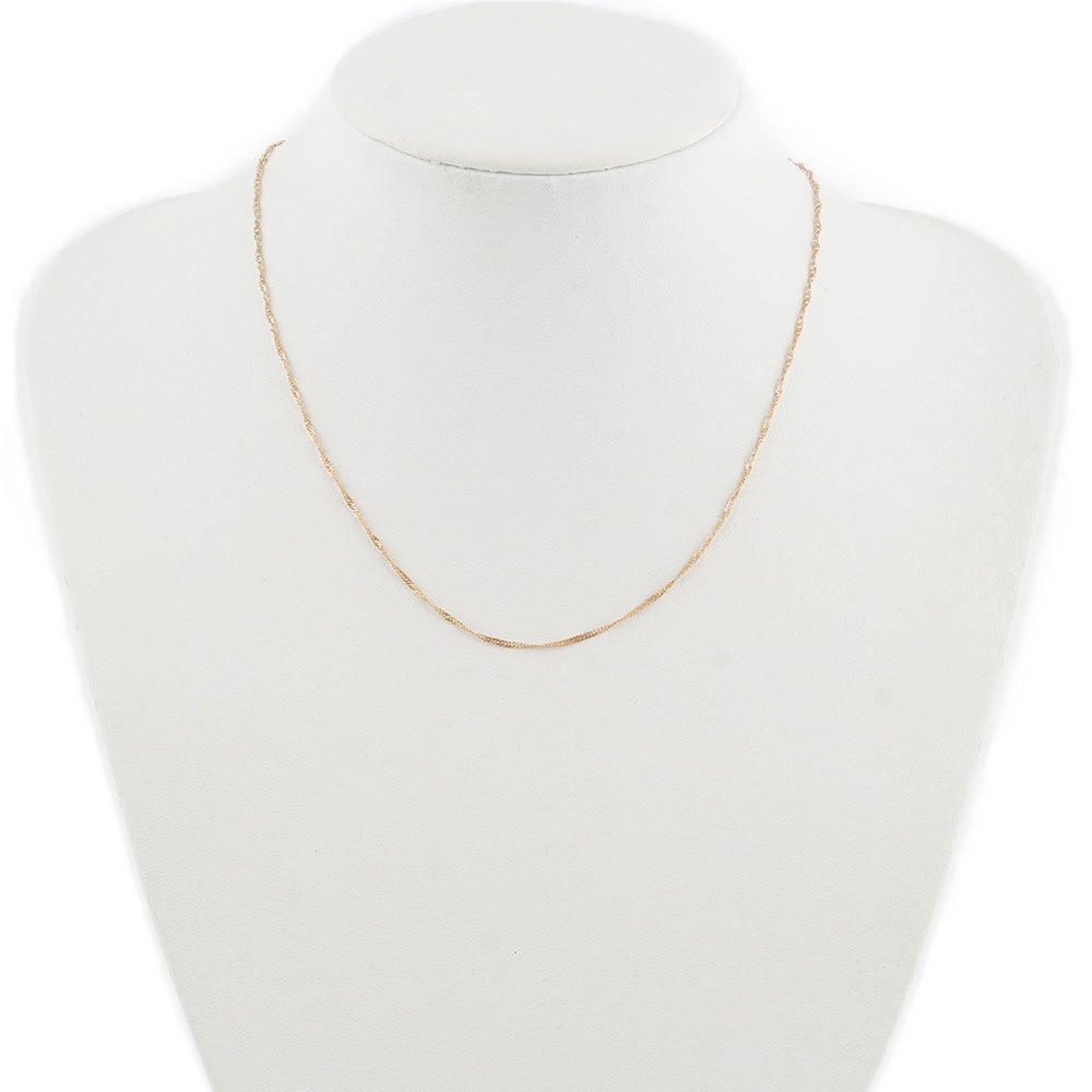 OR 10K / 10K GOLD: Description française: OR 10K / 10K GOLD Chaîne en or jaune 10K. Poids brut: 1.0 g Longueur: 40 cm - 16" English Description: 10K GOLD 10K yellow gold chain. Gross weight: 1.0 g Length: 40