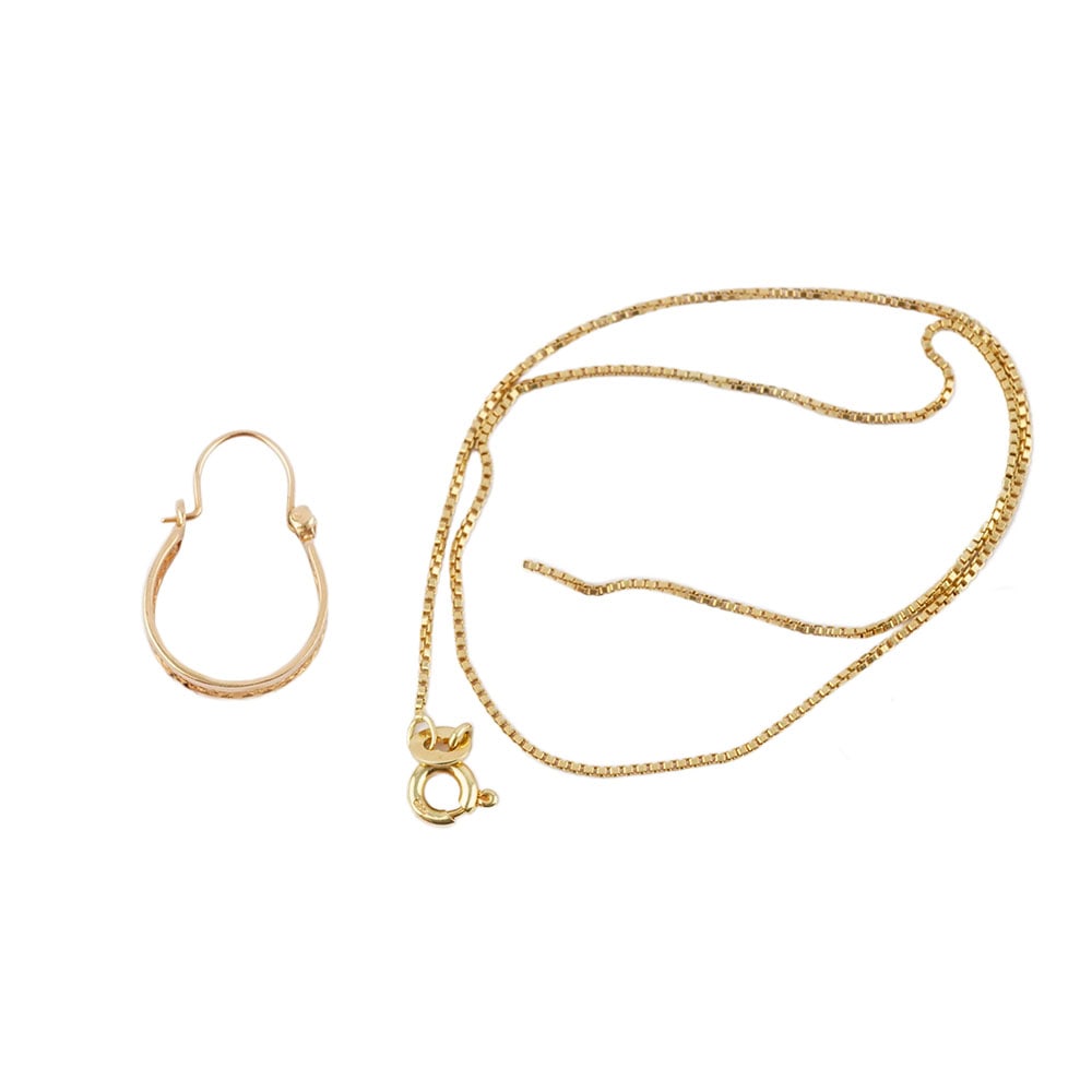 OR 14K / 14K GOLD: Description française: OR 14K / 14K GOLD Bijoux en or 14K. Poids brut: 2.6 g English Description: 14K GOLD 14K gold jewelry. Gross weight: 2.6 g
