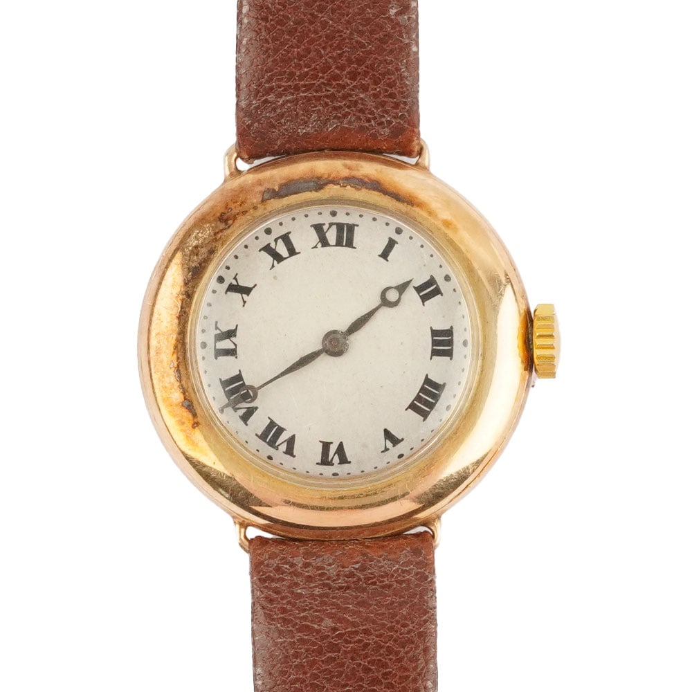 LONGINES - Theodore: Description française: LONGINES - Theodore B.Star Montre Longines W.Co et Theodor B.Star, boîtier en or jaune 14K de 2.5 cm, cadran argenté, chiffres romains appliqués pour les