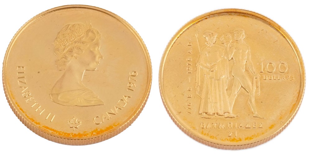 100$ CANADA / 0.917 GOLD (1 of 2)