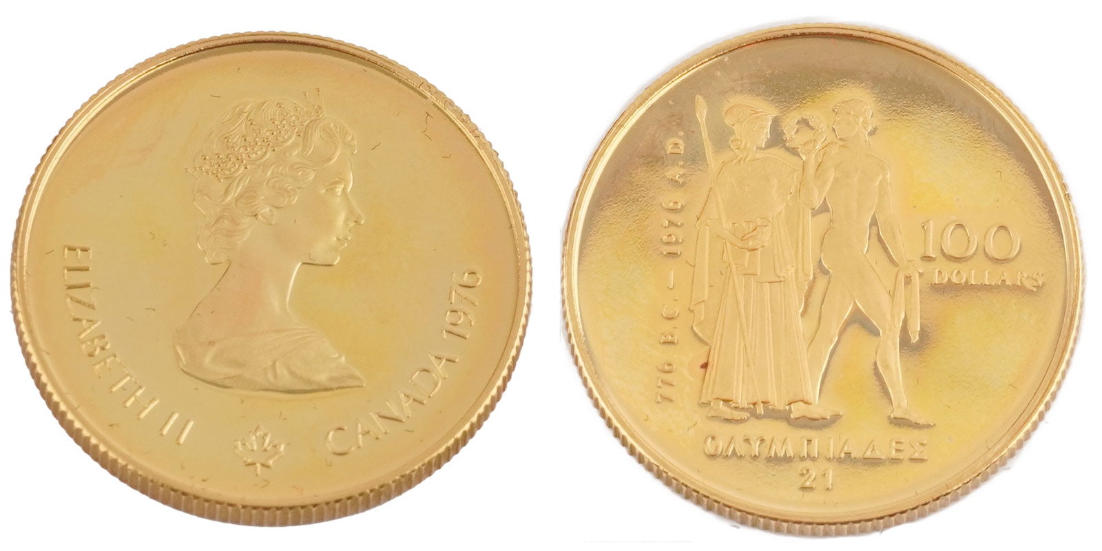 100$ CANADA / 0.917 GOLD (1 of 2)