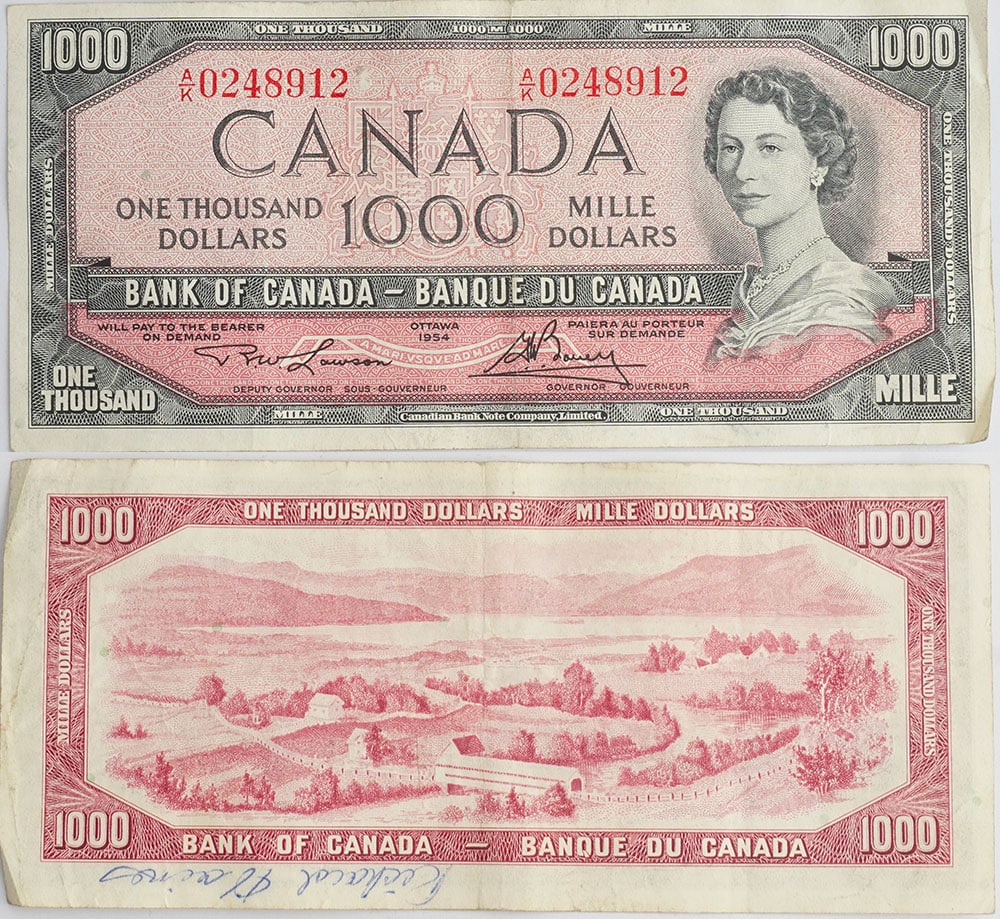 1000$ CANADA 1954 (1 of 1)