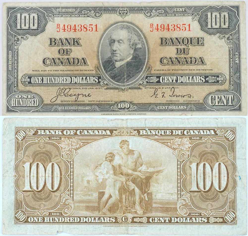 100$ CANADA 1937 (1 of 1)