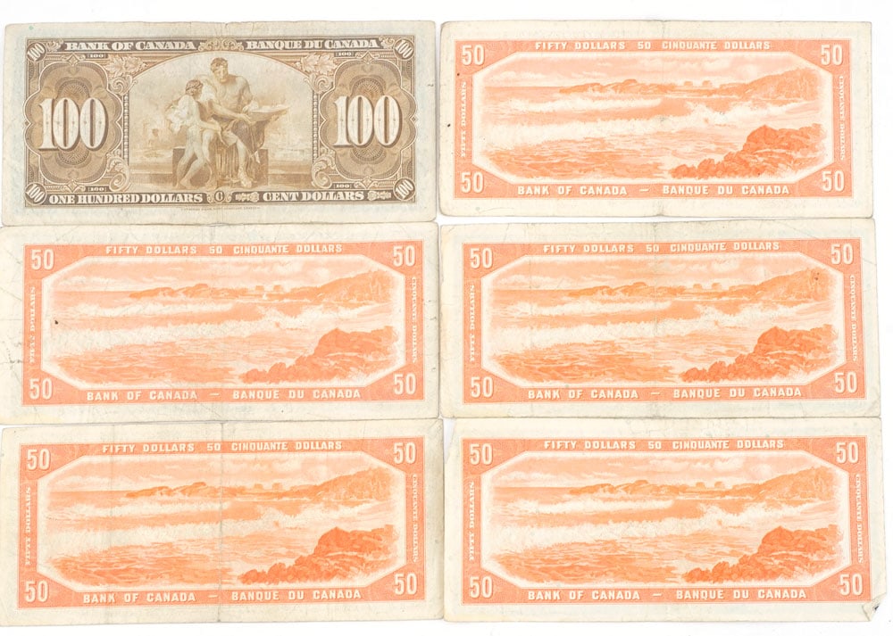 BILLETS DU CANADA 1954 /CANADIAN BANKNOTES 1954 - 2