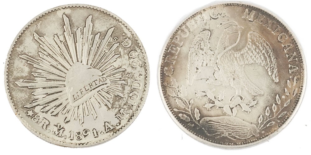8 REALES 1891 - REPUBLICA MEXICANA (1 of 3)