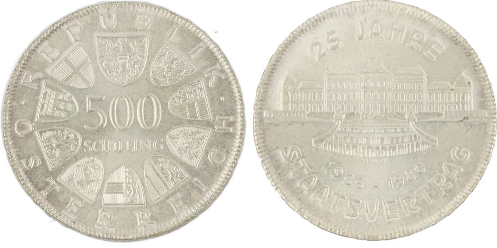 500 SCHILLING 1980 - 2