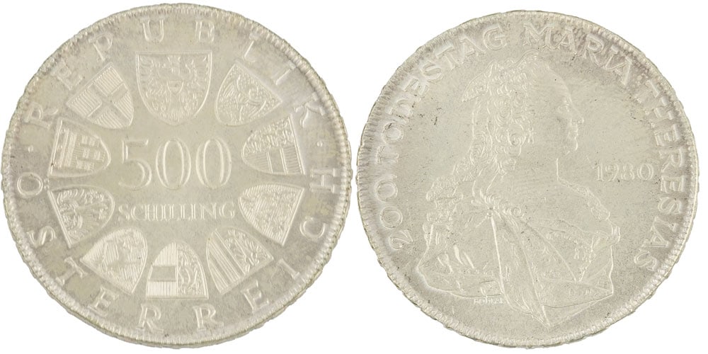500 SCHILLING 1980 - 3