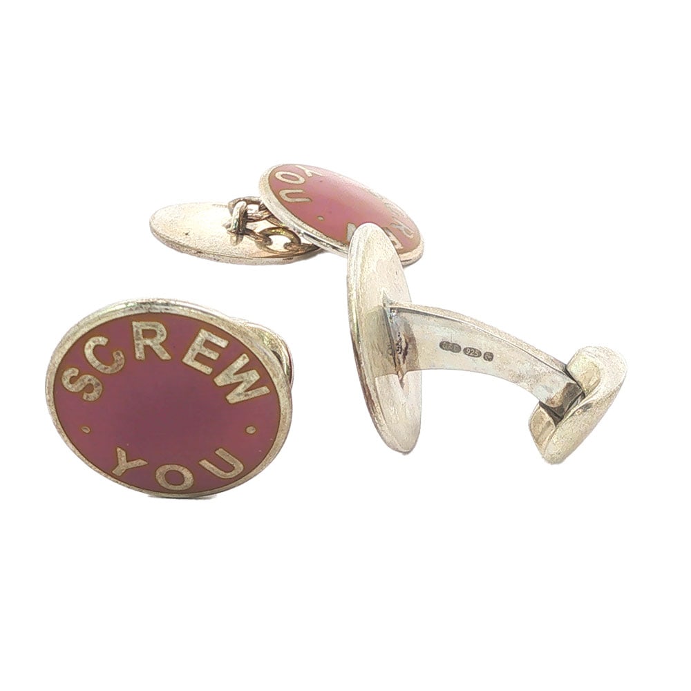 DEAKIN & FRANCIS: Description française: DEAKIN & FRANCIS Boutons de manchette en argent 925, poinçon anglais. English Description: DEAKIN & FRANCIS Cufflinks in 925 silver, English hallmark.