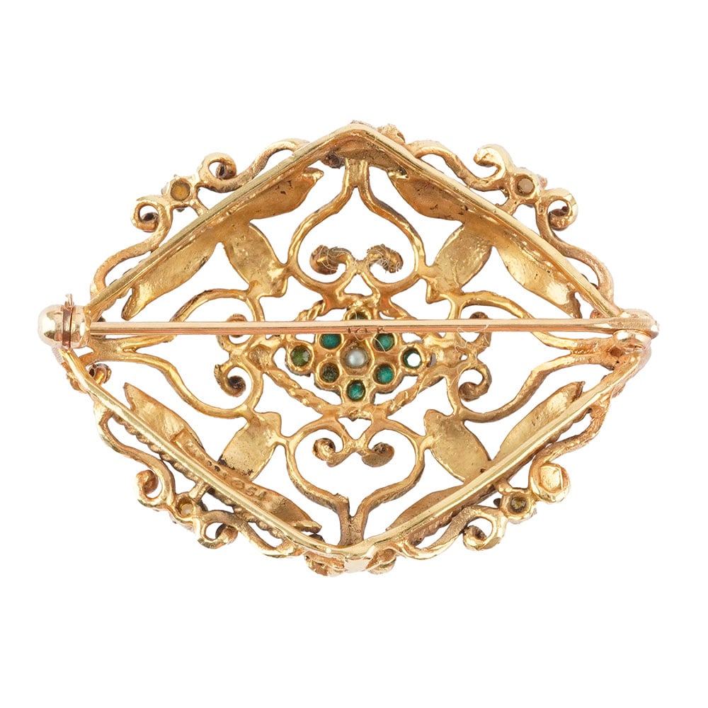 OR 14K, PERLE, TURQUOISE / 14K GOLD, PEARLS, TURQUOISE - 2