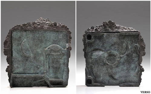 VAILLANCOURT, Armand (1929-): VAILLANCOURT, Armand (1929-) "La nuit (éclatée)" Bronze with green patina Signed, dated, titled, and numbered on the side: Armand Vaillancourt 1983, E.A. H: 42cm - 16.5" L: 39cm - 15.25" © Armand
