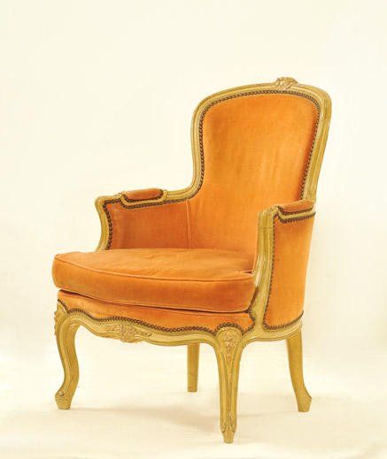 FRANCE: Louis XV style bergère. France, 19th Century. H : 89cm - 35’’