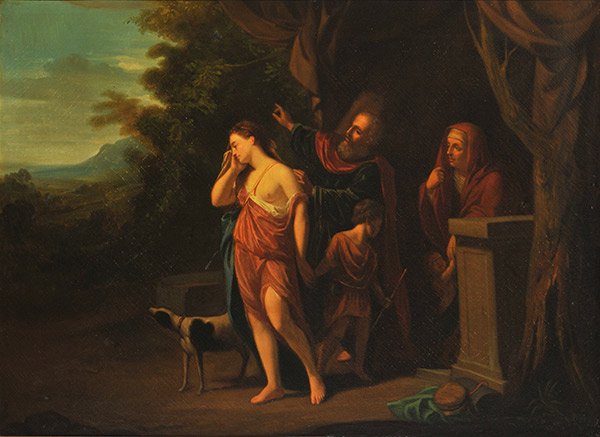 after Benjamin WEST: after Benjamin WEST The long Road Oil on canvas Provenance: Brillant Humbert Collection 85x115cm - 33.5x45.25"