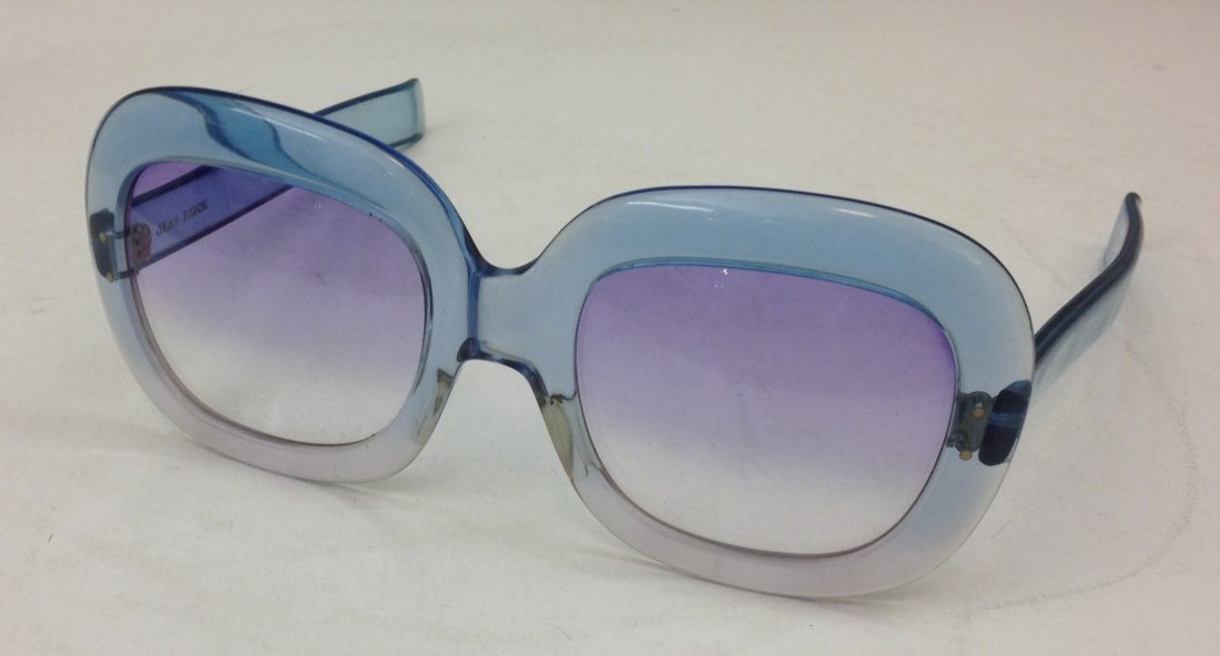 JEAN PATOU: Pair of coloured transparent plastic sunglasses. Signed JEAN PATOU.