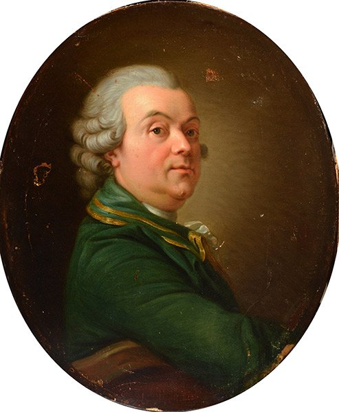 Follower of Carle VAN LOO: Follower of Carle VAN LOO Portrait of a Gentleman Oil on canvas 65x53.5 - 25.5x21"