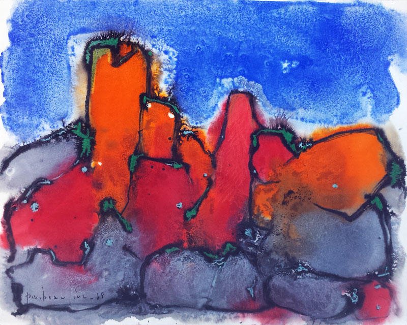 BEAULIEU, Paul Vanier RCA (1910-1996): BEAULIEU, Paul Vanier RCA (1910-1996) Untitled Watercolour on paper Signed and dated on the lower right: P.V. Beaulieu 68 46x56cm - 18x22"