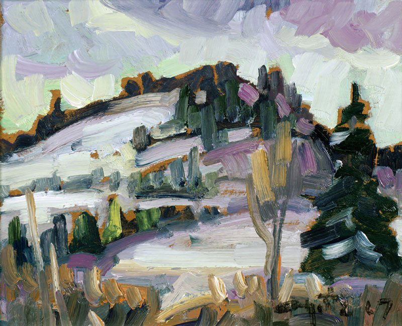 AYOTTE, Léo (1909-1976): AYOTTE, Léo (1909-1976) Landscape Oil on cardboard Signed and dated on the lower right: Ayotte 67 20.5x25.5cm - 8x10"