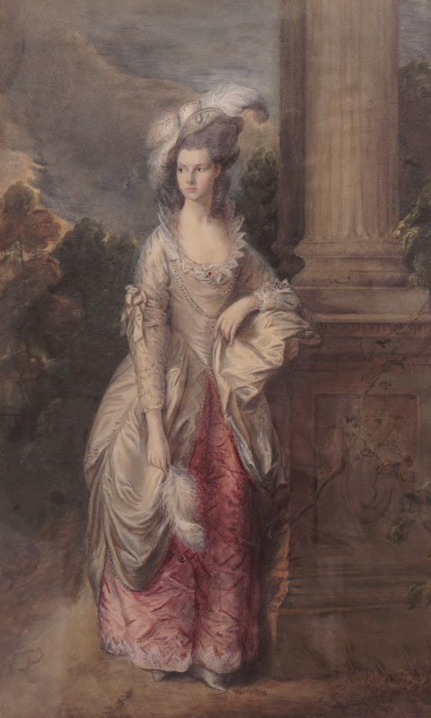 GAINSBOROUGH, Thomas(1727-1788), after: GAINSBOROUGH, Thomas(1727-1788), after Honorable Madame Graham Watercolor on paper 43x28cm - 17x11"