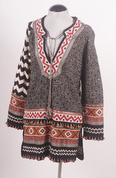 MOSCHINO: MOSCHINO Wool Coat, Aztec inspiration
