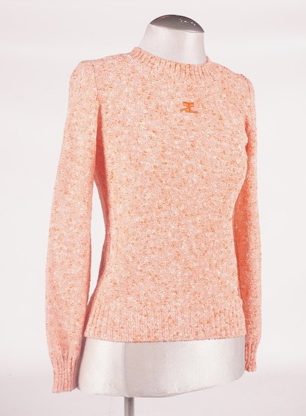 COURREGES: Wool coral sweater COURREGES, size C.