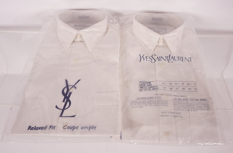 YVES SAINT LAURENT: Set of two shirts YVES SAINT LAURENT white.Size: 15 / 32-33