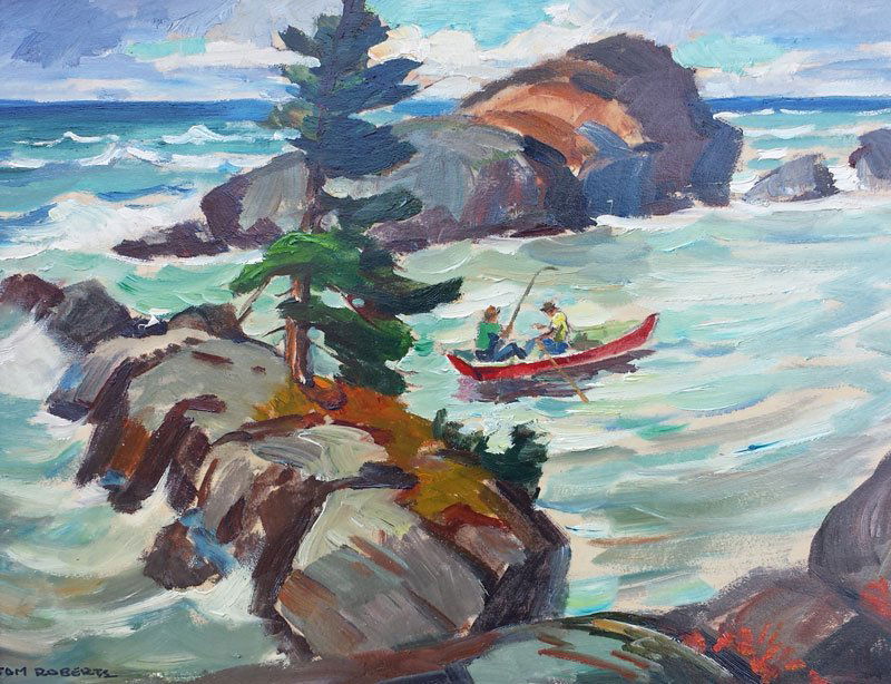 ROBERTS, Tom (1909-1998): ROBERTS, Tom (1909-1998) The fishermen Oil on panel Signed on the lower left: Tom Roberts 26.5x34.5cm - 10.5x13.5"