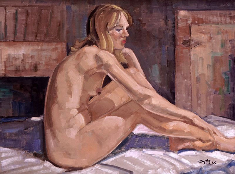 AYOTTE, Léo (1909-1976): AYOTTE, Léo (1909-1976) Nude Oil on canvas Signed and dated on the lower right : Ayotte 65 76x101.5cm - 30x40"