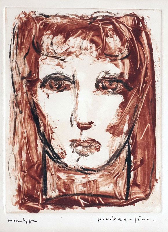 BEAULIEU, Paul-Vanier (1910-1996): BEAULIEU, Paul-Vanier (1910-1996) Face Etching signed on the lower right: P.V. Beaulieu Numbered on the lower left: Monotype 20x15cm - 8x6"