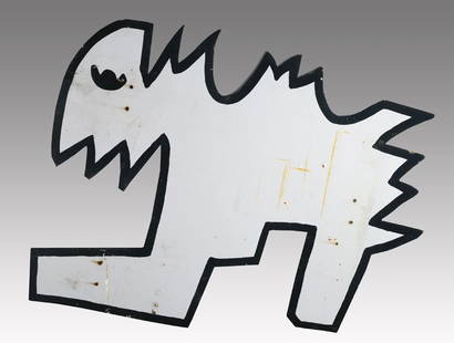 VAILLANCOURT, Armand (1929-): VAILLANCOURT, Armand (1929-) Fantastic beast Painted and cut metal Given by Armand Vaillancourt to the prvious owner in the late eighties 107x137cm - 42x55" © Armand VAILLANCOURT / SODRAC (2015)