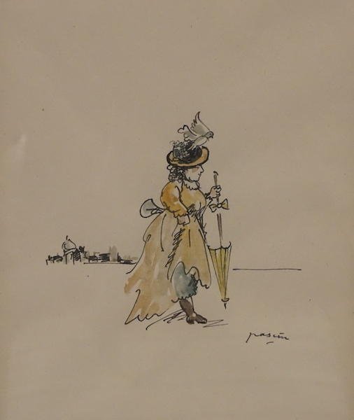 PASCIN, Jules (1885-1930): PASCIN, Jules (1885-1930)UntitledInk and watercolorSigned on the lower right : PascinRequisition label on the back28x20cm - 11x8"
