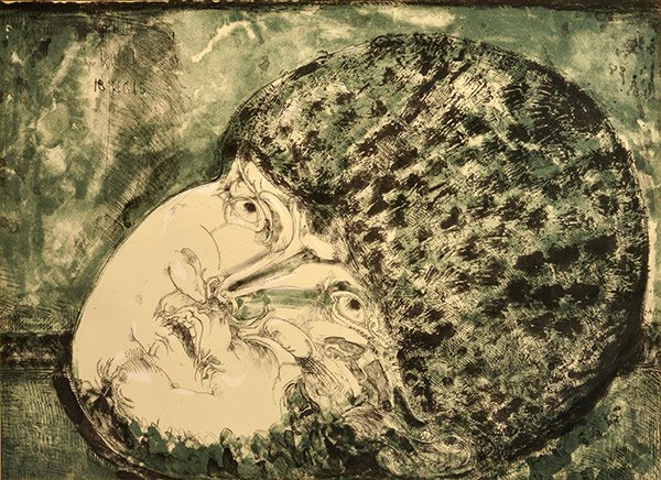 CUEVAS, José Luis (1934-): CUEVAS, José Luis (1934-) Face Lithograph Signed on the lower right: Cuevas Numbered on the lower left: 10/20 Dated on the upper left: 18 dec. 65 54.5x75cm - 21.5x29.5"