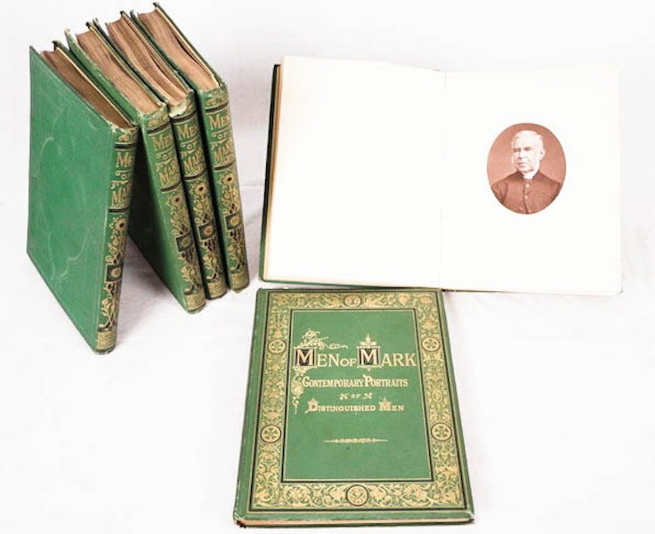 PHOTO] – COOPER, Thompson Men of Mark, A Gallery of: PHOTO] – COOPER, Thompson Men of Mark, A Gallery of contemporary portraits London, 1876-1882, 6 volumes in-4, illustrated with photographics portraits (Woodbury Process). Hardcover, cloth. Good cond