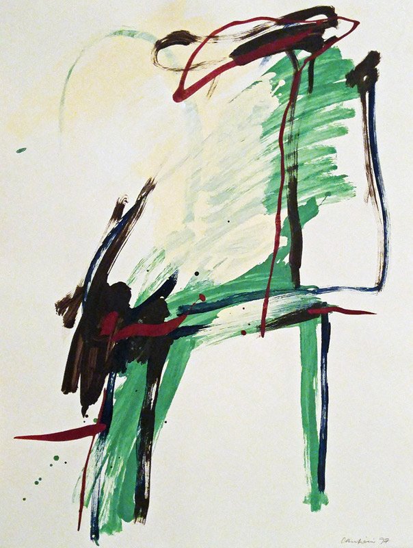 CANTIENI, Graham (1938-): CANTIENI, Graham (1938-) Abstraction Acrylic on paper Signed and dated on the lower right: Cantieni 97 Numbered on the reverse: 491/1023 66x51cm - 26x20"