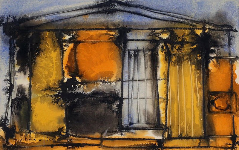 BEAULIEU, Paul Vanier (1910-1996): BEAULIEU, Paul Vanier (1910-1996) Ruin Watercolour Signed and dated on the lower left: P.V. Beaulieu 60 30.5x48cm - 12x19"