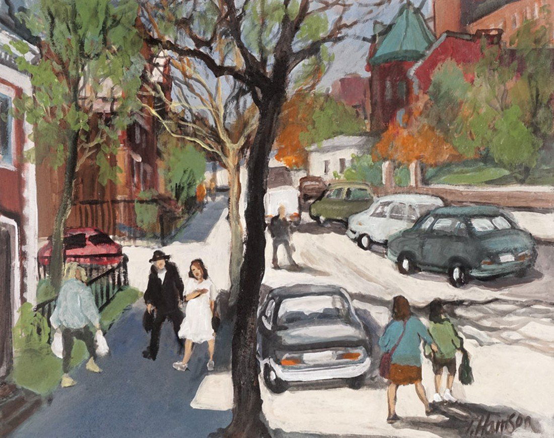 HARRISON, Ingrid (1935-): HARRISON, Ingrid (1935-) Fall Oil on canvas Signed on the lower right: I. Harrison 40.5x50.5cm - 16x19.75" EST:200-300