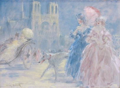 87: Louis ICART (1888-1950), Oil on Canvas, 21"x28.75"