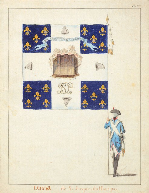 Garde nationale parisienne. Recueil des soixante d: Garde nationale parisienne. Recueil des soixante districts de la Garde nationale de Paris en 1789, par J. Michel Moreau dit Le jeune, édité par Vieilh de Varennes, Paris, 1790. Reliure composée de 