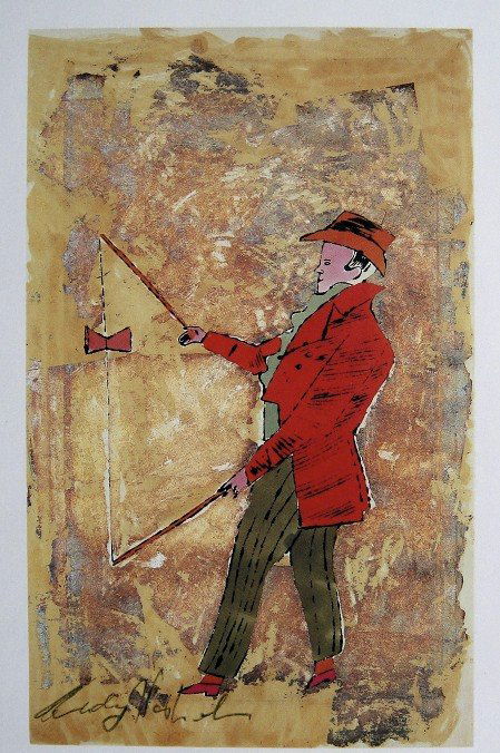 Andy WARHOL, Hand Signed Print, Jongleur: Andy WARHOL, "Jongleur", hand-signed Offset Print. From an signed VIP-catalog from 1982; Hand signed by Andy Warhol in red pen. Size: 7,0 x 5,1 in (18 x 13 cm). Excellent condition with COA.