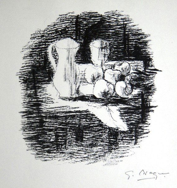 GEORGES BRAQUE, Signed Lithograph, 1963: Georges BRAQUE, hand signed Lithograph, 1963. Hand signed by Braque in pencil. Signed VIP edition of "Lithograph". Printed by Fernand Mourlot and André Sauret, Union de Paris / 1963, Wonderful artwor