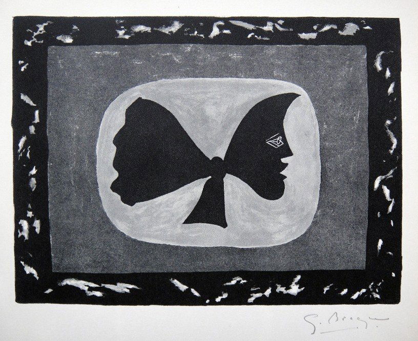 GEORGES BRAQUE, Signed Lithograph, 1963: Georges BRAQUE, hand signed Lithograph, 1963. Hand signed by Braque in pencil. Signed VIP edition of "Lithograph". Printed by Fernand Mourlot and André Sauret, Union de Paris / 1963, Wonderful artwor